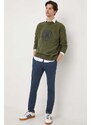 Kalhoty Tommy Hilfiger pánské, tmavomodrá barva, ve střihu chinos