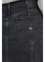 Džínová sukně Tommy Jeans černá barva, midi