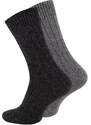 Ponožky unisex zimní pletené s vlnou ALPAKA - 2 páry