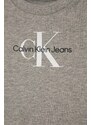 Kojenecká tepláková souprava Calvin Klein Jeans šedá barva