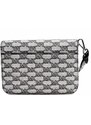 Michael Kors crossbody kabelka Sloan flap messenger black silver černá