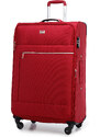 Velký měkký kufr s lesklým zipem na přední straně Wittchen, červená, polyester