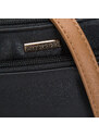 Dámská dvoubarevná kabelka s přední kapsou Wittchen, černo-hnědá, ekologická kůže