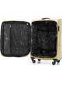 Sada měkkých kufrů s lesklým předním zipem Wittchen, béžová, polyester