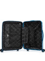 Střední kufr vyroben z polypropylenu s lesklými pruhy Wittchen, modrá, polypropylen