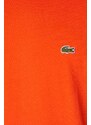 Bavlněné tričko Lacoste oranžová barva