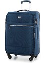 Sada měkkých kufrů s lesklým předním zipem Wittchen, tmavě modrá, polyester