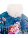 DISNEY FROZEN TMAVĚ MODRÁ ČEPICE S BAMBULÍ Barevná