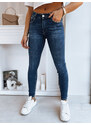 BASIC TMAVĚ MODRÉ SKINNY DŽÍNY DIVETTI Denim vzor