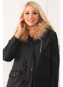 Z0090 DEWBERRY FAUX FÜR INSIDE WOMAN COAT