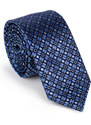 Vzorovaná hedvábná kravata Wittchen, tmavě modro-šedá, hedvábí