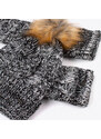 Dámská pletená zimní sada Wittchen, černo-bílá, akryl