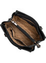Dámská kabelka z ekologické kůže s vyraženým monogramem Wittchen, černá, ekologická kůže