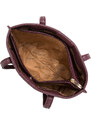 Malá tříkomorová dámská kabelka z ekologické kůže Wittchen, švestka, ekologická kůže