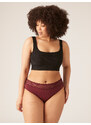 Menstruační kalhotky Modibodi Sensual Hi-Waist Bikini Heavy-Overnight Merlot Red (MODI4040MR)