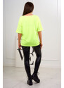 K-Fashion Halenka s potiskem Magic yellow neon