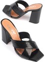 Capone Outfitters Capone 015 Heels, Flat Toe Women's Black Slippers