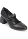 Capone Outfitters Capone Round Toe Women's Buckle Mid Heel Shoes.