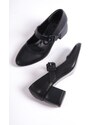 Capone Outfitters Capone Round Toe Women's Buckle Mid Heel Shoes.