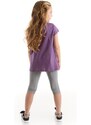 mshb&g Leopard Girl's Purple Tunic Tights Set