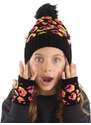 mshb&g Mushi Pink Leopard Girl's Beret and Gloves Set