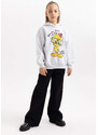 DEFACTO Oversize Fit Looney Tunes Licensed Hooded Sweatshirt