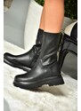 Fox Shoes Women's Black Thick Soled Boots