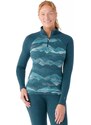 Dámský merino rolák Smartwool BaseLayer 1/4 zip Twilight blue mountain scape