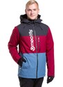 Meatfly pánská SNB & SKI bunda Manifold Beet Red/Slate Blue | Červená