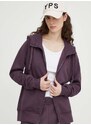Mikina G-Star Raw dámská, fialová barva, s kapucí, hladká