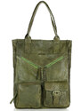 Marco Mazzini handmade Kožená shopper bag kabelka Mazzini VS31 zelená