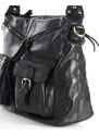 Marco Mazzini handmade Kožená kabelka přes rameno Mazzini VS302 černá