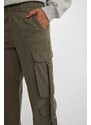 DEFACTO With Cargo Pocket Wowen Fabrics Pants