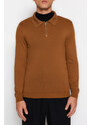 Trendyol Camel Slim Fit Polo Neck Knitwear Sweater