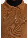 Trendyol Camel Slim Fit Polo Neck Knitwear Sweater