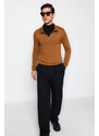 Trendyol Camel Slim Fit Polo Neck Knitwear Sweater