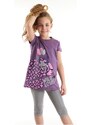 mshb&g Leopard Girl's Purple Tunic Tights Set