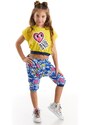 Mushi Heart to Heart Girl's Crop Top Capri Shorts Set