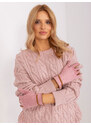 Fashionhunters Světle růžové dámské dotykové rukavice