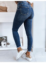 BASIC TMAVĚ MODRÉ SKINNY DŽÍNY DURIN Denim vzor