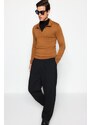 Trendyol Camel Slim Fit Polo Neck Knitwear Sweater