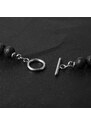 Daniel Dawson Pánský korálkový náhrdelník Mateo - lávový kámen, tygří oko, hematit
