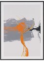 Set tří abstraktních obrazů Somcasa Orange