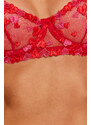 Trendyol Red Embroidered Lace Capless Knitted Underwear Set