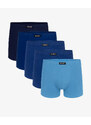 Pánské boxerky ATLANTIC 5Pack - odstíny modré