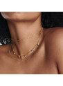 Pozlacený náhrdelník Hot Diamonds X Gemstones Square DN182Pozlacený náhrdelník Hot Diamonds X Gemstones Square DN182