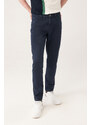 Avva Men's Navy Blue 100% Cotton Regular Fit Jeans