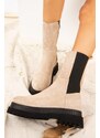 Fox Shoes Women's Beige Suede Boots