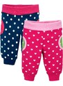 bonprix Baby sportovní kalhoty (2 ks v balení) organická bavlna Pink