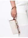 Michael Kors peněženka wristlet double zip logo vanilla